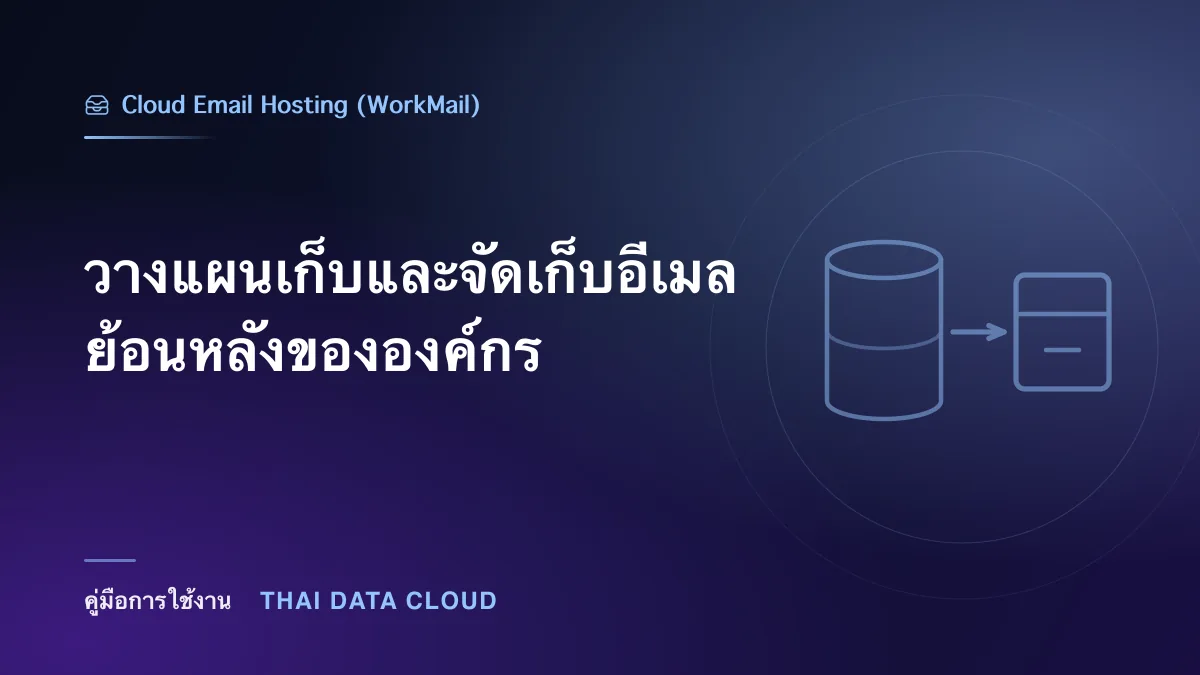วางแผนเก็บและจัดเก็บอีเมลย้อนหลังขององค์กร