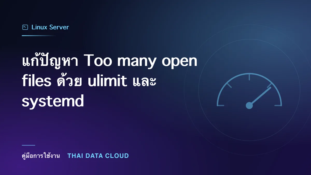แก้ปัญหา Too many open files ด้วย ulimit และ systemd