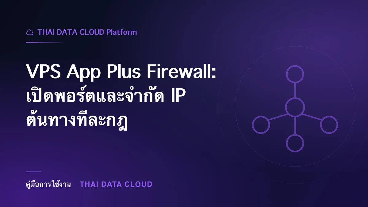 VPS App Plus Firewall — VPS App Plus Firewall: เปิดพอร์ตและจำกัด IP ต้นทางทีละกฎ